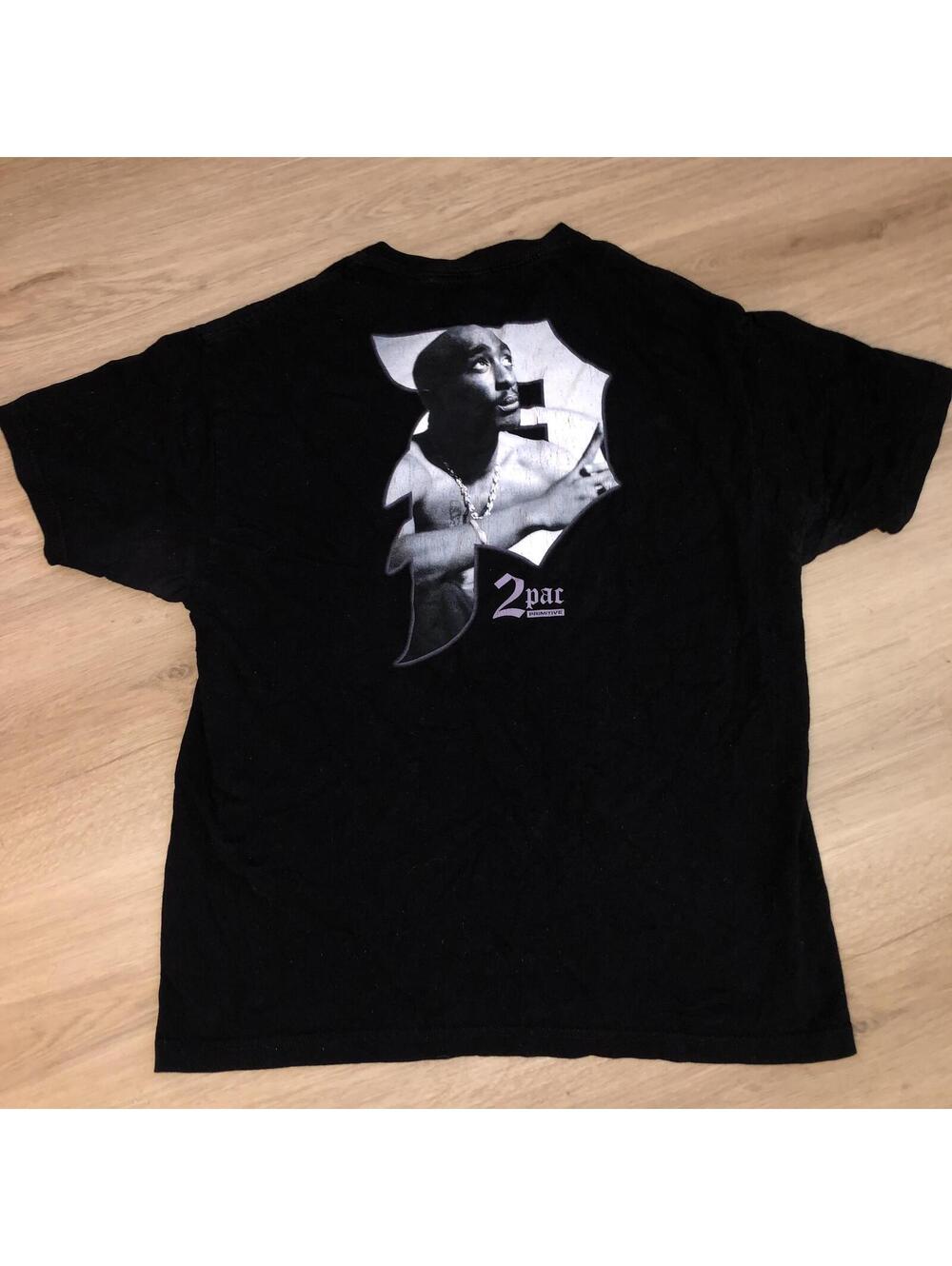 PRIMITIVE TUPAC 2PAC SHAKUR RAP HIP HOP T SHIRT BLACK MENS SIZE XL